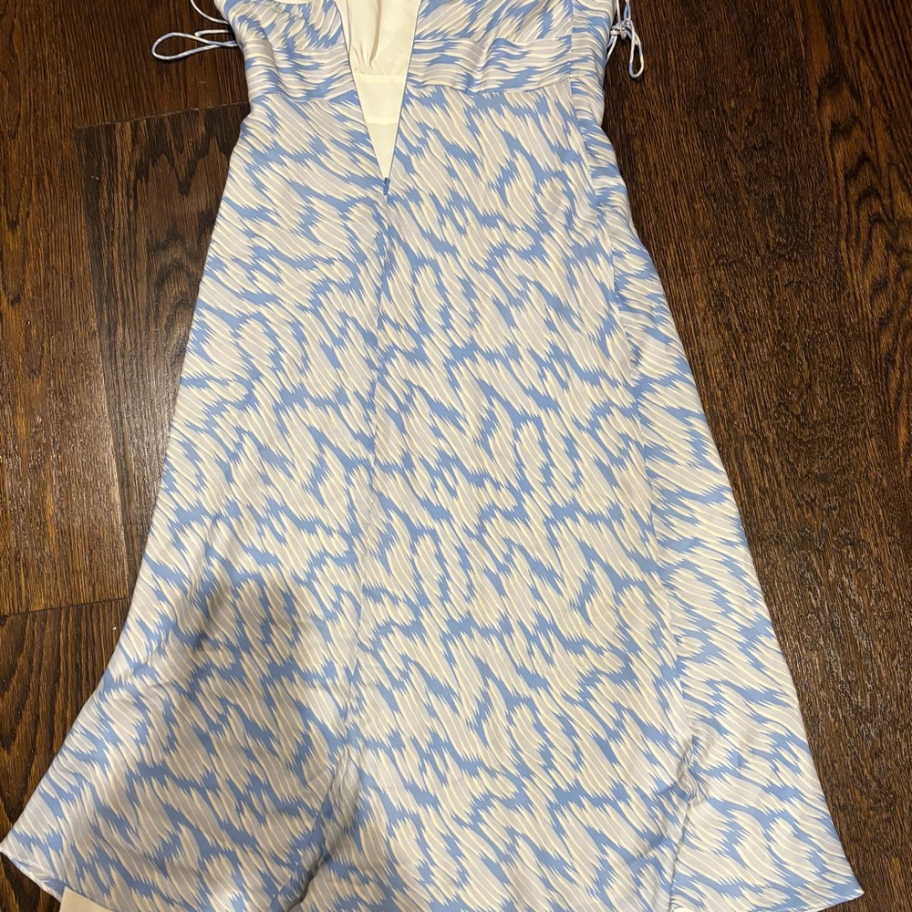Blue and White Patterned Dress